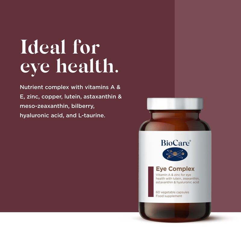 BioCare Eye Complex - Vitamins A, C, E, Zinc & Copper for Vision and Antioxidant Support - 60 Capsules 60 count (Pack of 1)