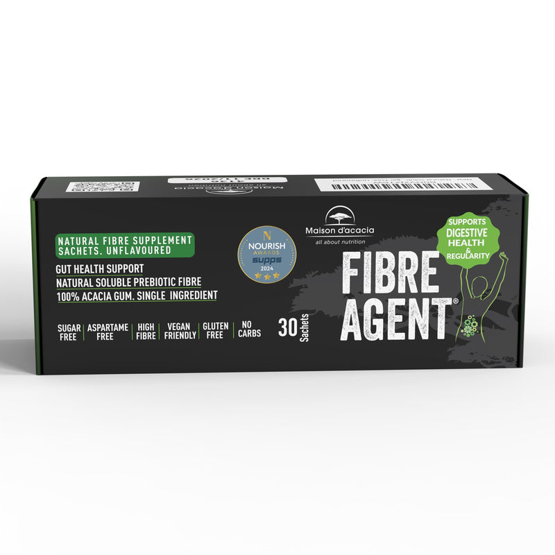 Fibre Supplement Sachets 30 Pack – Soluble Prebiotic Fibre for Gut Health & Regularity – Natural Acacia Fibre Powder – Unflavoured, No Sugar – Gentle Psyllium Husk & Inulin Alternative