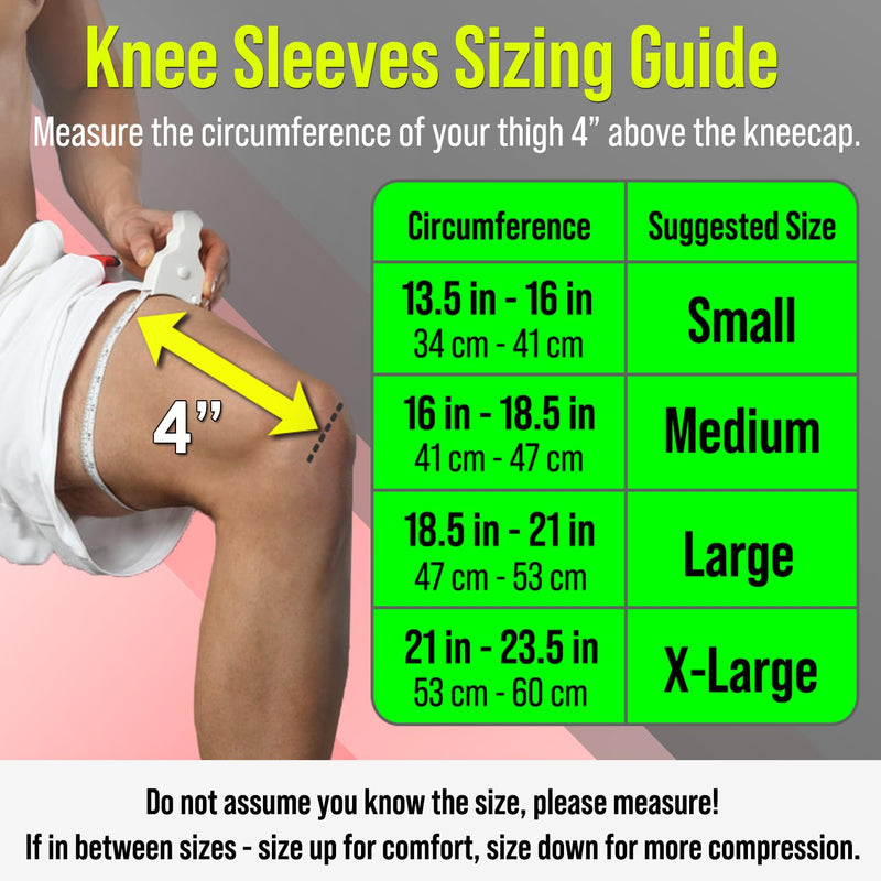 [Australia] - BLITZU Knee Braces for Knee Pain Women & Men - 2 Pack Set, Knee Brace Compression Sleeve for Knee Pain Meniscus Tear, ACL & Arthritis Pain Relief - Knee Sleeves Black L Large (1 Pair) 