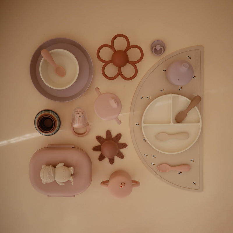 [Australia] - mushie Silicone Suction Plate | BPA-Free Non-Slip Design (Ivory) Ivory 