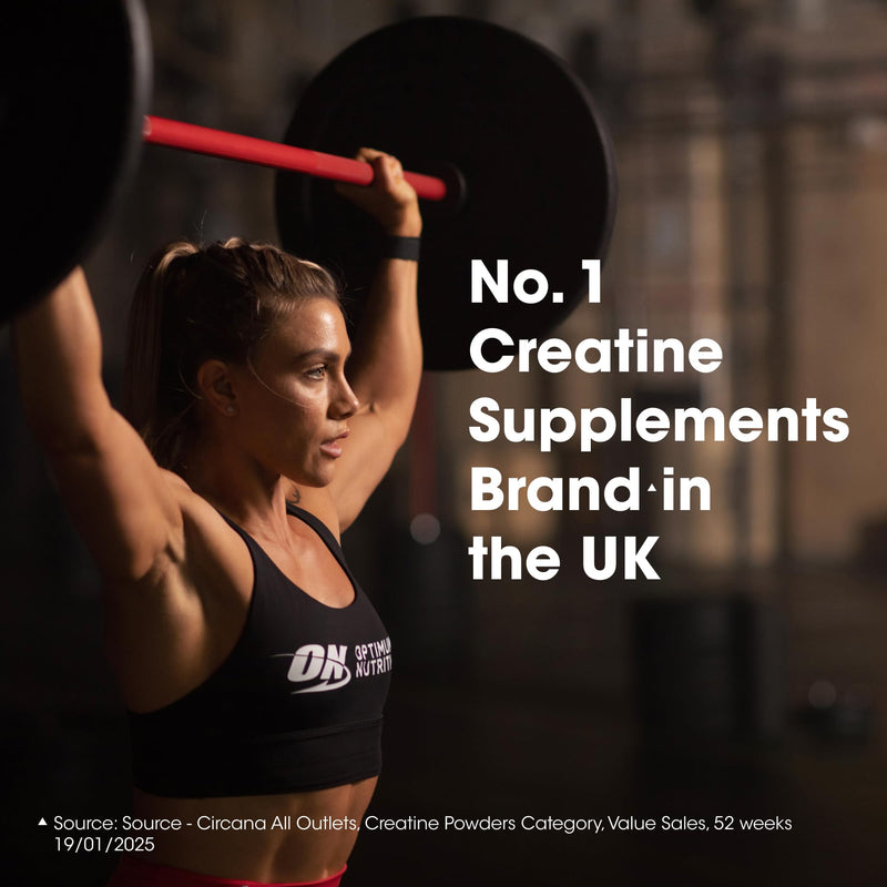 Optimum Nutrition Creatine Tablets, 3 g of Creatine Monohydrate per Serving, Unflavoured, Supplement to Support Performance During High‑Intensity Training, 180 Tablets, 60 Servings