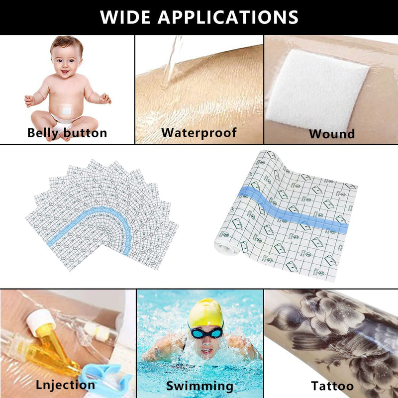 [Australia] - KeyEntre Tattoo Aftercare Bandage 6" x 1 Yard - Second Skin Bandage for Faster Tattoo Healing Recovery and Skin Care Protection - Tattoo Skin Waterproof Bandage - Transparent Film Waterproof(Black) 6x36 Inch (Pack of 1) 
