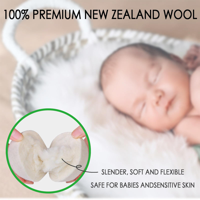 [Australia] - Wool Dryer Balls, 3 Count XL Dryer Lint Balls, Reusable Premium Natural Fabric Softener, Efficiently Add Essential Oils Instead of Dryer Sheets, Laundry Room Organization Essentials 