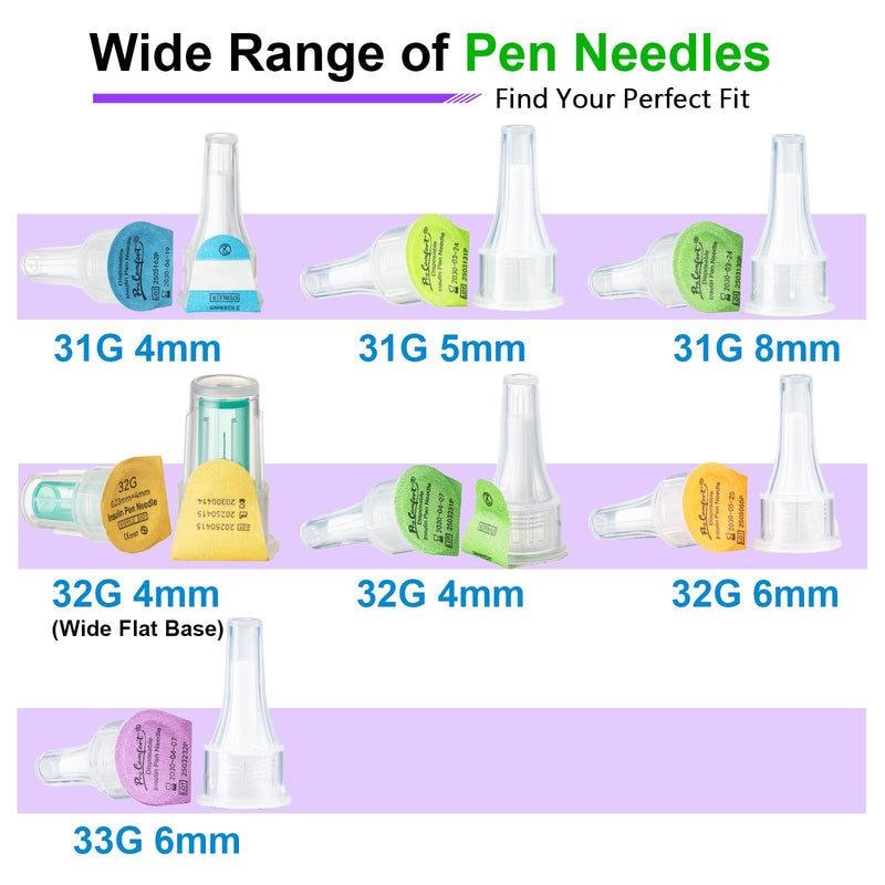 [Australia] - Pro Comfort Insulin Pen Needles 33G 6mm (1/4"), Diabetic Needles for Insulin Injections, 100 Ct, Universal Fit, Compatible with Most Pen Injector Device, Super Thin for Diabetes Comfortable Injection 
