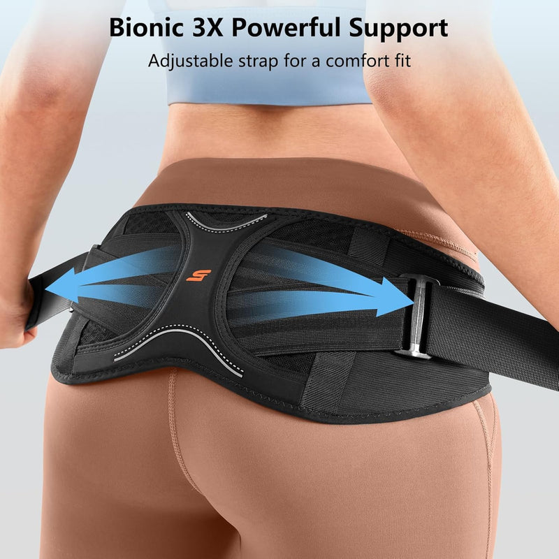 [Australia] - SueStar Sacroiliac Belt with Removable 3D Pressure, Hip Brace for SI Joints Pain, Lower Back Pain and Sciatica Nerve Relief, Anti-slip Si Joint Belt for Women,Gery.2XL XXL (Hip Size45.3-53.2Ôºâ Grey 