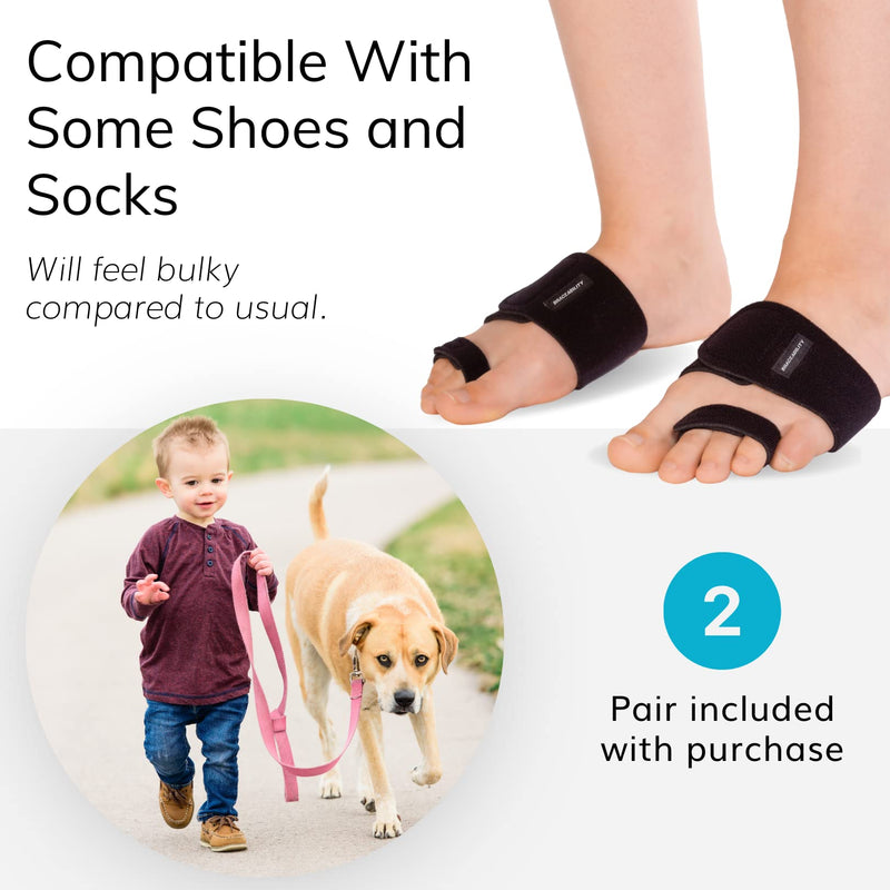BraceAbility Toe Walking Braces for Kids - Patented Pediatric Foot Supports To Prevent Tip Toe Walking, Cerebral Palsy Equipment, Autism, ADHD, Aspergers, Youth Neurological Disorders (L - Pair) Large
