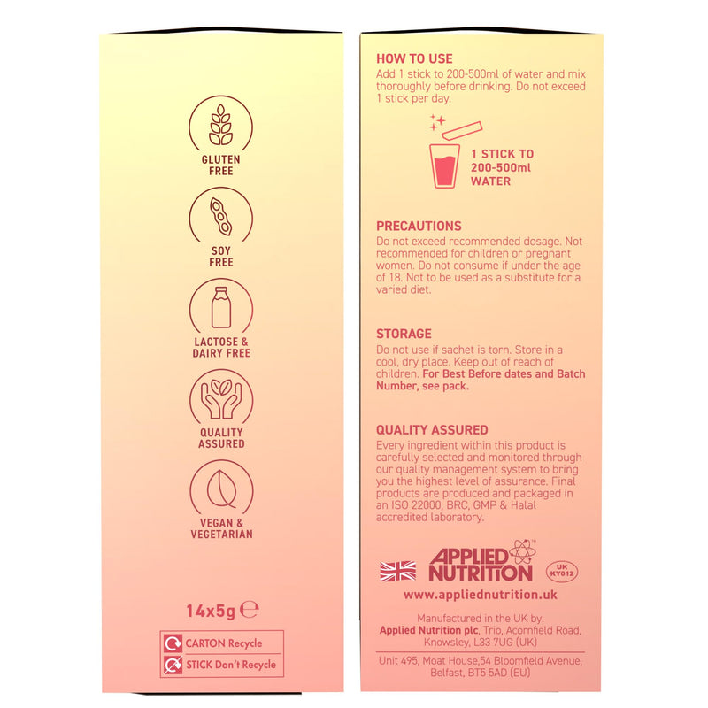 Applied Nutrition - Coleen Rooney - Immunity Powder - Vitamin & Mineral Boost - Best 24-Hour Immune Support - Best Vegan Immunity Defense - Enhanced Vitality - (14 Servings) (Blueberry & Raspberry) Blueberry & Raspberry