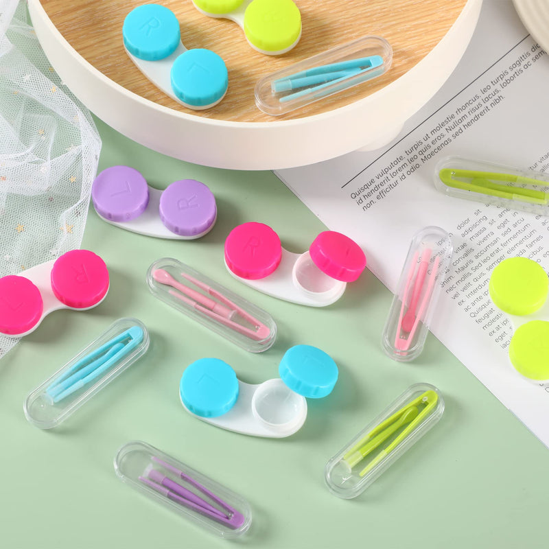 [Australia] - VOCOOL 16 Pcs Portable Contact Lens Tools Set, Inserter/Remover and Tweezer with Soft Tip Mini Eye Contact Case Box for Travel 
