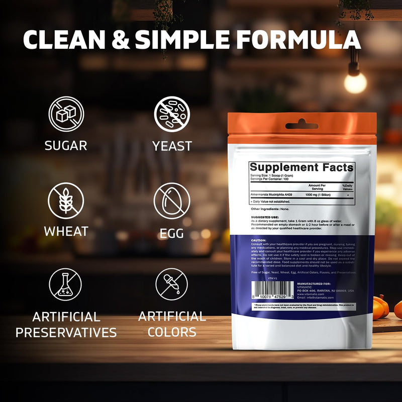 Vitamatic Akkermansia Muciniphila Gut Health - 100 Gram Powder