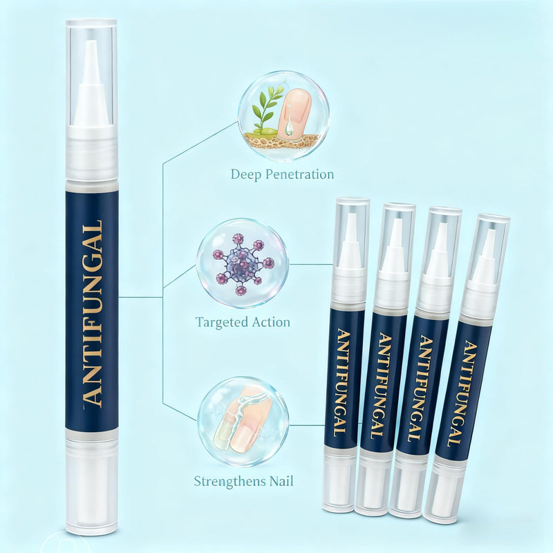 Toenail Fungi Treatment Extra Strength & Fungi Nail Pen - 4PC Fungi Nail Pen Repair for Damaged Nails,Targeted Solution for Nail Health Concerns (Athletes Ideal), 4ml/0.14FLOZ -2 Blue-3