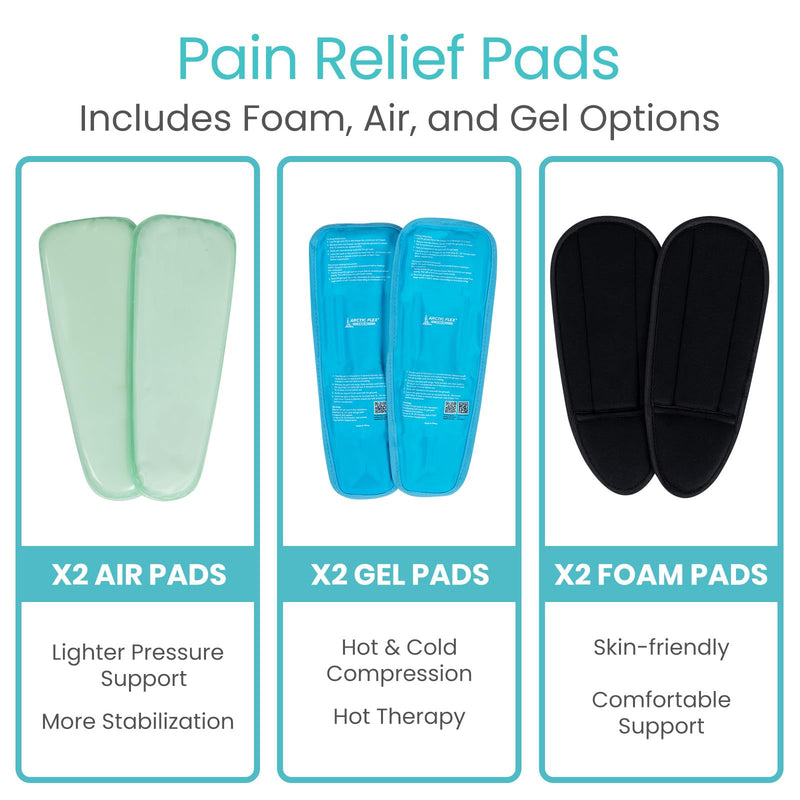 [Australia] - Vive Ankle Stirrup Brace - Air Gel Stabilizer for Ankle Sprain, Tendonitis Support for Men & Women - Right & Left Foot -Achilles Tendon Compression Relief -Fracture Treatment - Hot & Cold Therapy One Size 
