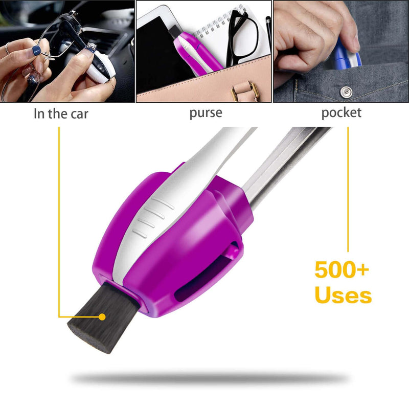 [Australia] - 3Pcs Eyeglass Cleaner, Portable Eyeglasses Cleaner Carbon Eyeglass Care Products, Microfiber Spectacles Mini Sunglasses Brush Soft Brush Cleaning Tool, Travel Easily to Carry 