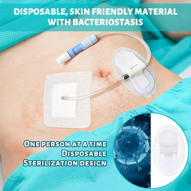 [Australia] - EXCEART 20Pcs Catheter Stabilization Device Legband Holder Sticker Catheter Tube Holder Perspiration Holes Legband Holder Urine Bag Holder Care 