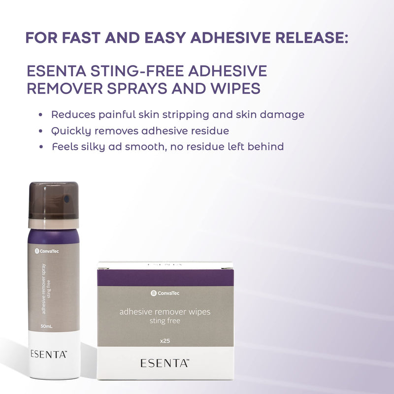[Australia] - ConvaTec ESENTA Adhesive Remover Spray for Around Stomas and Wounds, Sting Free, Alcohol Free, 50 mL Bottle (Pack of 1) Spray 50mL (Pack of 1) 