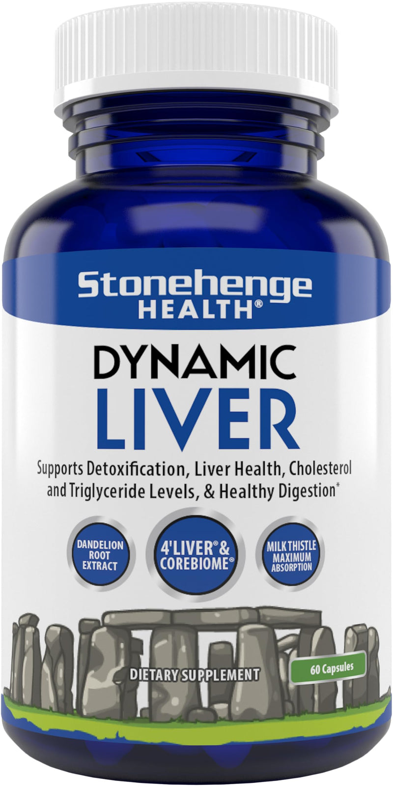 [Australia] - Stonehenge Health Dynamic Liver Supplement, Supports Detoxification, Liver Health, Cholesterol and Triglyceride Levels, & Healthy Digestion*, 60 Capsules 