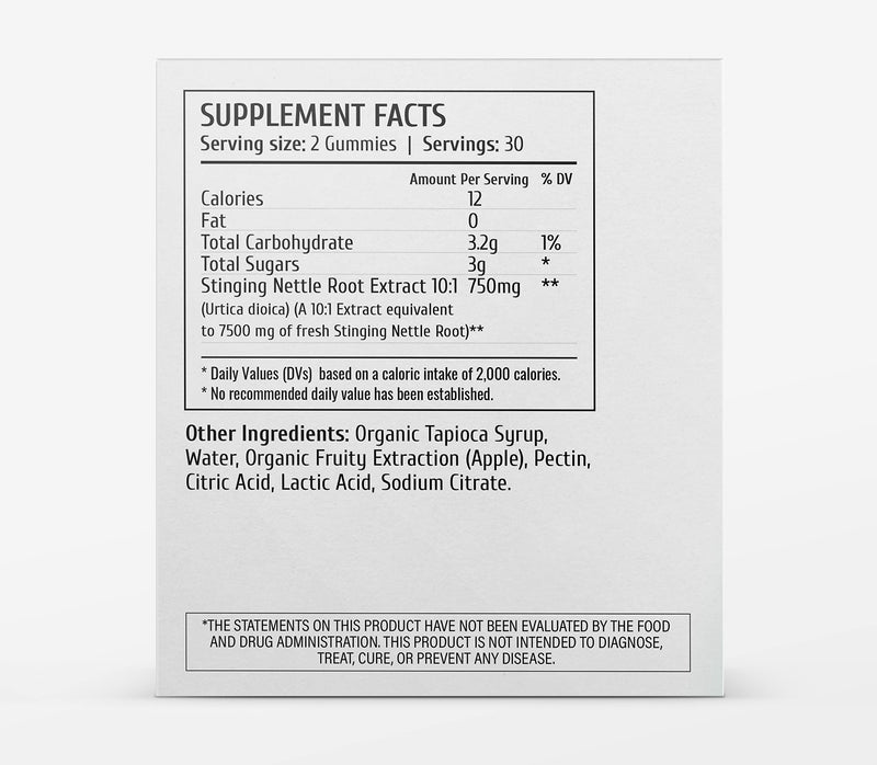 [Australia] - HERBAMAMA Stinging Nettle Root Gummies - Stinging Nettle Formula - 60 Vegan & Non-GMO Chews - 7500mg 