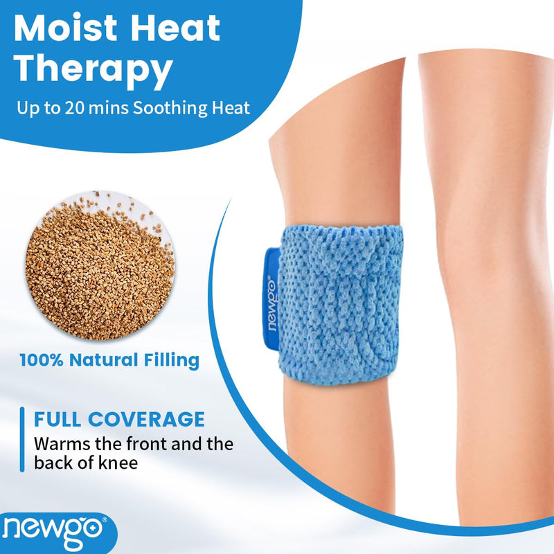 [Australia] - NEWGO Heat Pad Grain Pillow for Knees, Microwave Natural Knee Hot Water Bottle for Relieving Knee Pain and Arthritis, Muscle and Joint Stiffness Super Soft Fabric 