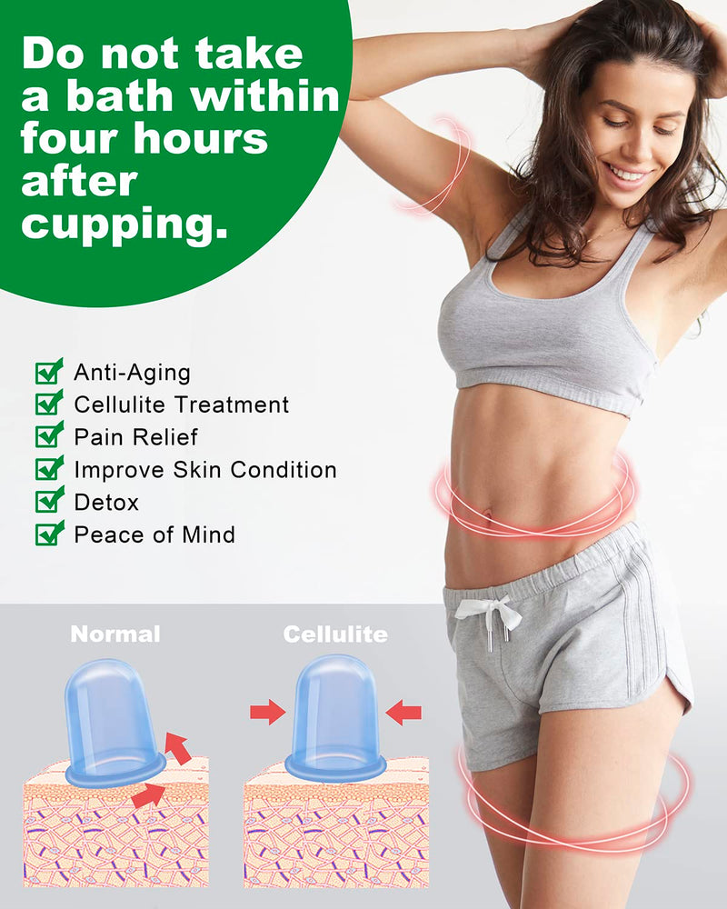 [Australia] - Silicone Cupping Therapy Sets, Anti Cellulite Cup Massager - Vacuum Suction Cup for Cellulite Treatment - Amazing Cellulite Remover 