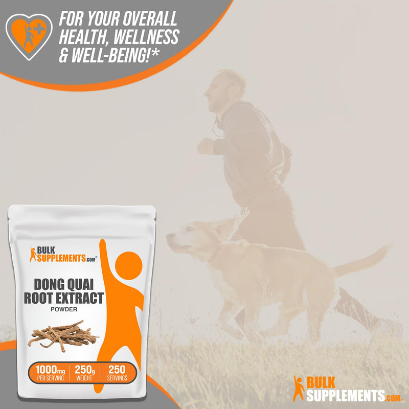 [Australia] - BulkSupplements.com Dong Quai Root Extract Powder - Angelica Root Powder, Dong Quai Herbal Supplements - Vegan & Gluten Free, 1000mg per Serving, 250g (8.8 oz) (Pack of 1) 8.82 Ounce (Pack of 1) 