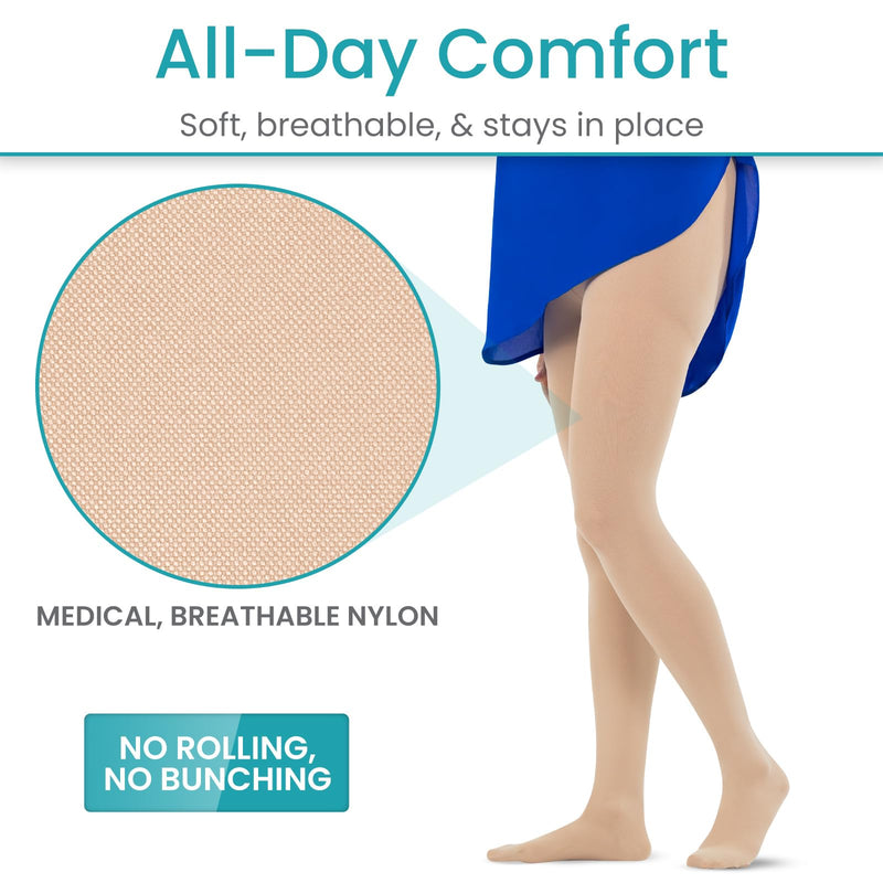 [Australia] - Vive Medical Compression Pantyhose for Women & Men - 20-30 mmHg Graduated Support Hose - Opaque Closed Toe Compression Tights - Stockings for Varicose Veins, Swelling, Edema, & Improved Circulation X-Large 