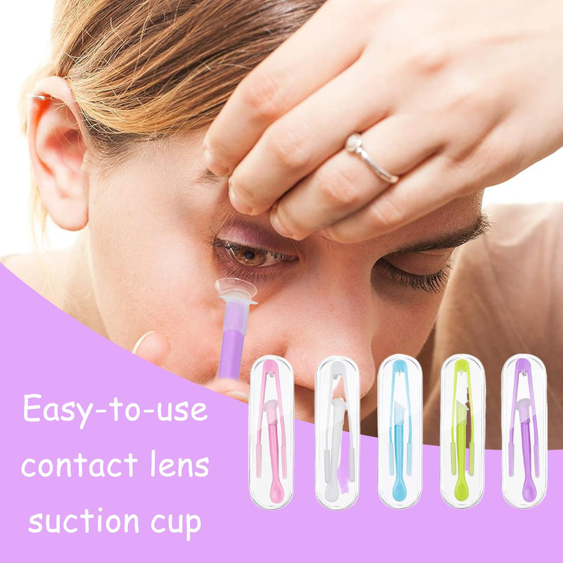 [Australia] - Pack of 5 contact lens insertion aids, contact lens removal, contact lens remover, soft lenses, contact lens tweezers, contact lens insertion aid, soft lenses for on the go 