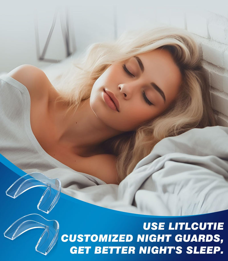 [Australia] - Mouth Guard for Grinding Teeth at Night,Teeth Grinding Mouth Guard for Sleep,Reusable Guards for Sleeping,4 Pack/2 Size,Transparent Transparent 4 Pack/2 Size 