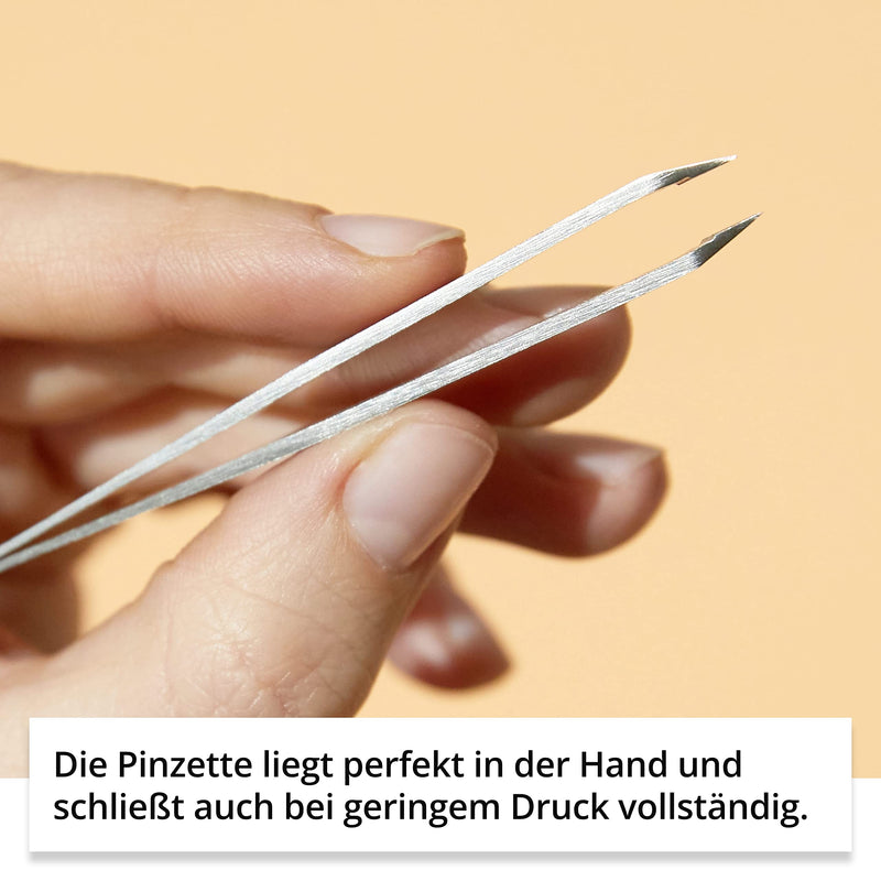 [Australia] - Rubis tweezers stainless steel - slanted, fine and pointed - tweezers for plucking eyebrows - slanted tip for hair removal - professional tweezers, high quality brown 