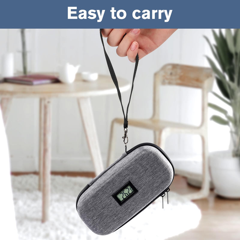 [Australia] - ProCase Insulin Cooler Travel Case Refrigerated Medicine Diabetic Organizer Carry Bag with Thermometer Display 2 Reusable Ice Packs Insulin Cooler Bag Cooler Box for Syringe, Needles, Epipen - Gray Grey 