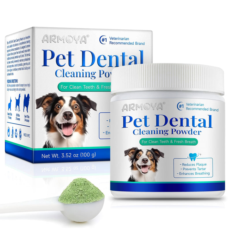 Dog Dental Powder - Teeth Cleaning Powder for Dogs - Dental Powder for Dogs - Dog Dental Care - Plaque & Bad Breath Off Powder Dog - Dental Care Supplies for Small - Medium - Large Dogs 1 Ounce (Pack of 1)
