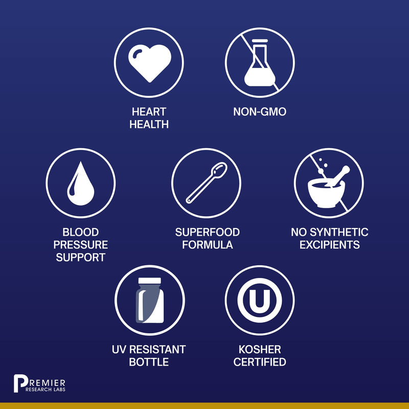[Australia] - Premier Research Labs BP Complex - for Heart Health - with Garlic, Hawthorn, Olive Leaf, Reishi, Cayenne & Organic Celery - Allicin Supplement - Non-GMO, Vegan Formula - 60 Plant-Source Capsules 