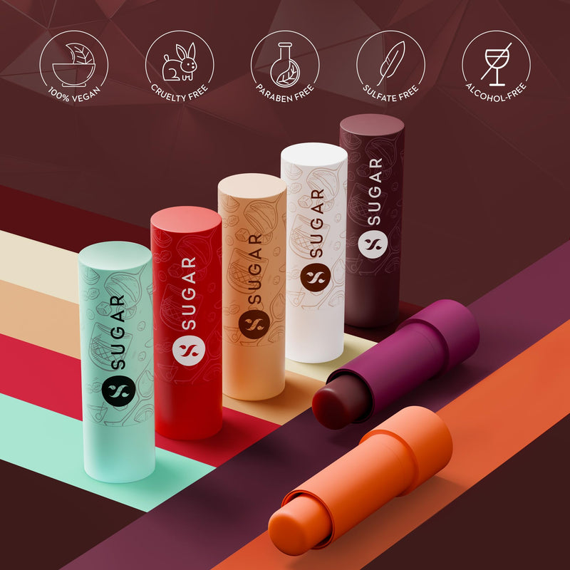SUGAR Cosmetics Tipsy Lip Balm For Dry & Chapped Lips With Vitamin E, Shea Butter and Jojoba Oil | Lip Protection & Nourishment | LipBalm with SPF | 4.5gm – 07 Bramble