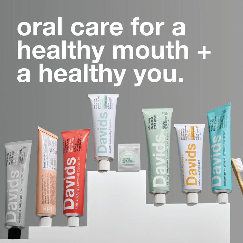 [Australia] - Davids Hydroxi Fluoride Free Nano Hydroxyapatite Toothpaste for Remineralizing Enamel & Sensitive Relief, Whitening, Antiplaque, SLS Free, Natural Peppermint, 5.25oz, Made in USA (3 Pack) Sensitive Mint 5.25 Ounce (Pack of 3) 