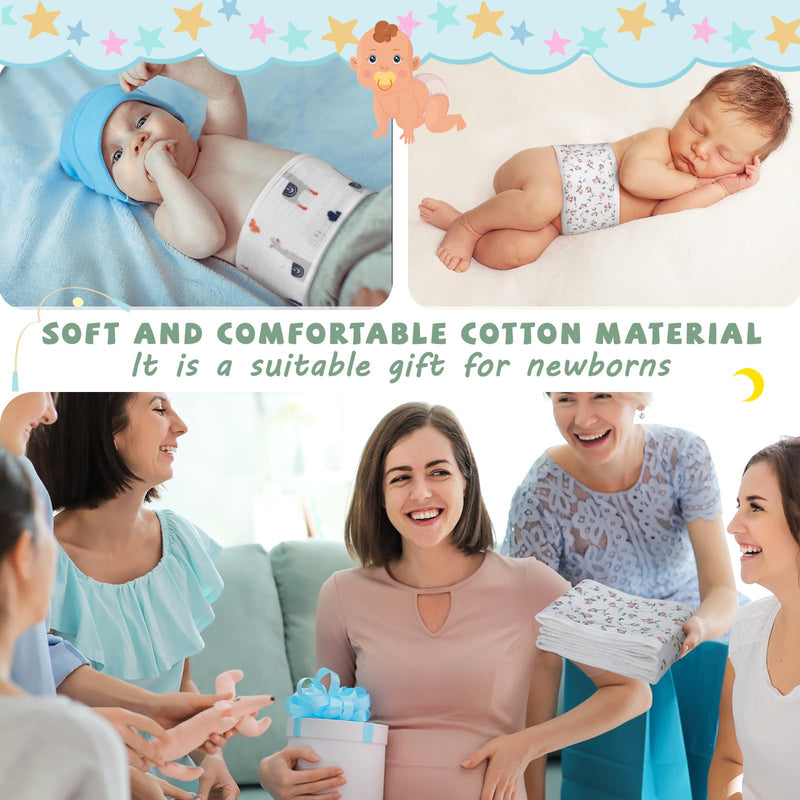 [Australia] - Vabean 8 Pcs Baby Infant Umbilical Cord Comfort Adjustable Cotton Belly Band for Protection, Baby Gifts for 0 To12 Months (Lovely) Lovely 