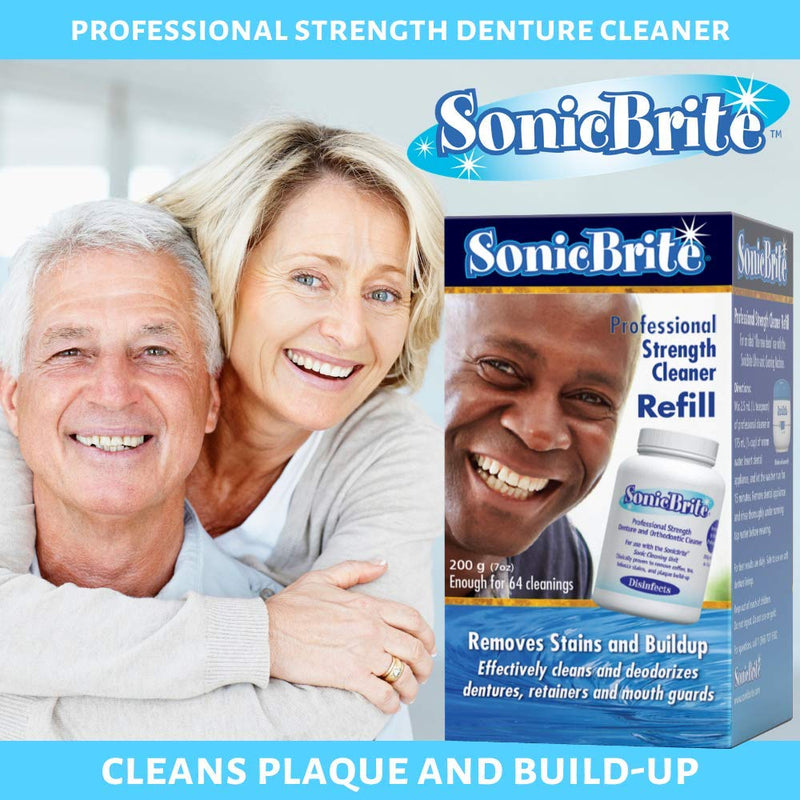 [Australia] - Professional Strength Dental Appliance Cleaning Powder 7 oz | Retainer, Aligner, Mouth Guard & Denture Cleaner eliminates Stains, Odor Causing Plaque and buildup (3 - Count) 