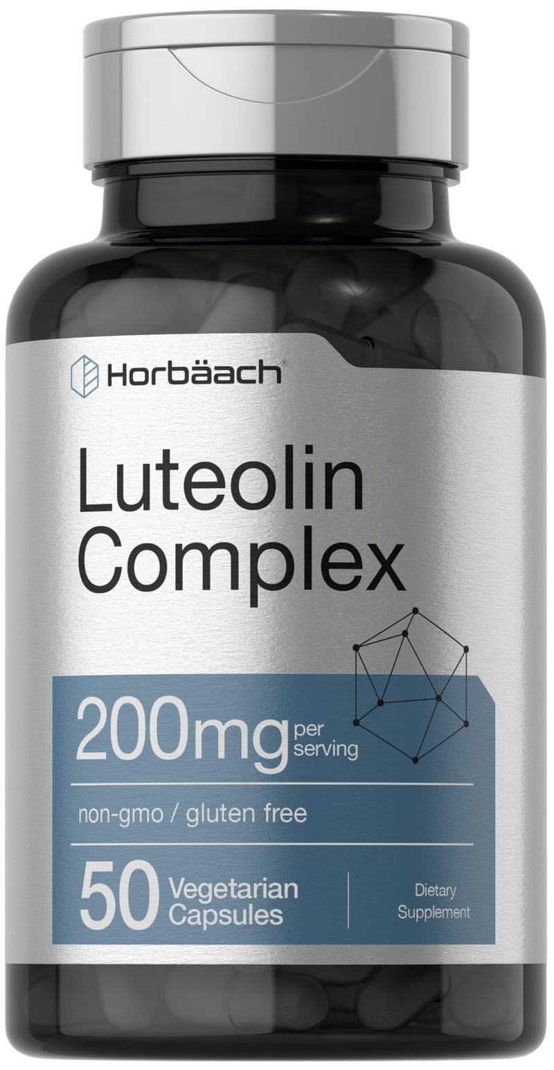 Luteolin Complex with Rutin | 50 Capsules | Vegetarian, Non-GMO & Gluten Free Flavonoid Formula | by Horbaach 50 Count (Pack of 1)