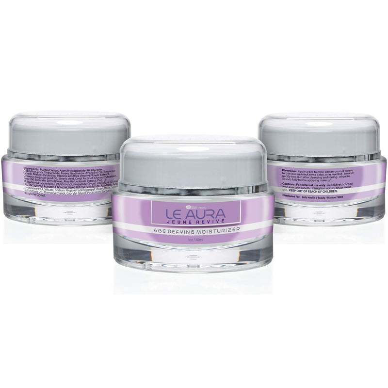 Bella Health & Beauty Le Aura Jeune Revive - Age Defying Moisturizer - Vitamin Infused Anti Aging Night Cream & Day Cream - Anti Wrinkle Cream - Hydrate and Nourish - Anti-Aging Face Cream