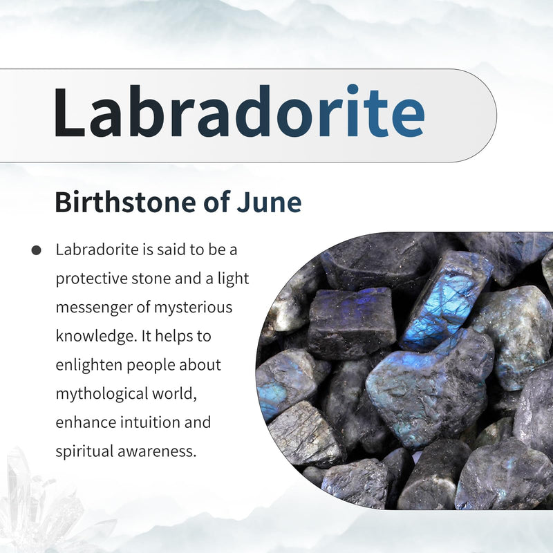 TUMBEELLUWA Polished Labradorite Palm Worry Stone for Stress Relief | 57-98 mm Irregular Thumb Stone, Crystals and Healing Stones for Meditation Yoga Spiritual Practices, Reiki Gift for Women Men Blue 301-350 g
