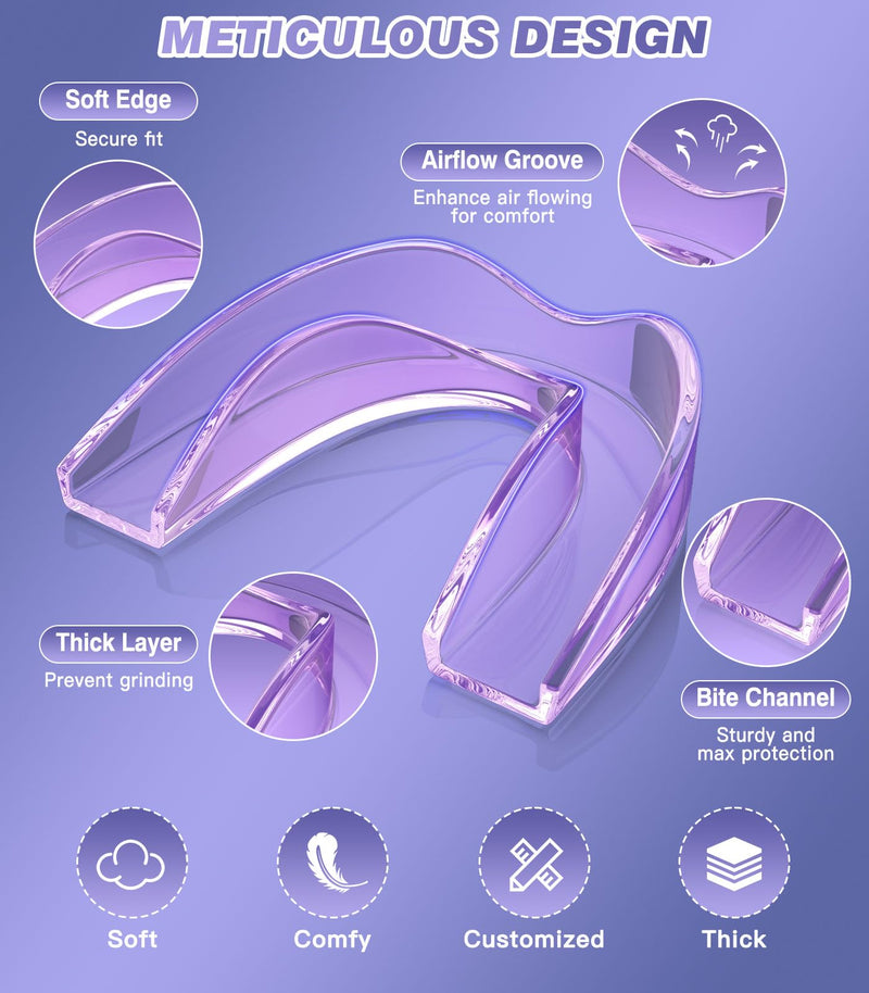 [Australia] - Mouth Guard for Women,2 Sizes (4 Pack) Mouth Guard for Grinding Teeth at Night,Night Guards for Sleeping 2 Sizes (4 Pack) 