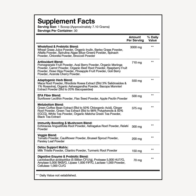 [Australia] - Terra Health Essentials¬Æ Super Greens | Organic Superfood Greens Powder | Gluten-Free Gut-Friendly Probiotics | 30 Servings 