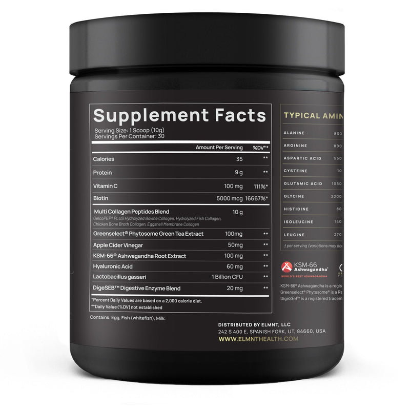 Super Collagen Powder for Women Weight Loss + Beauty w. Probiotics, Hyaluronic Acid, ACV, KSM-66, Biotin - Premium Multi Collagen Peptides Protein Supplement Colageno for Women (Unflavored) Unflavored