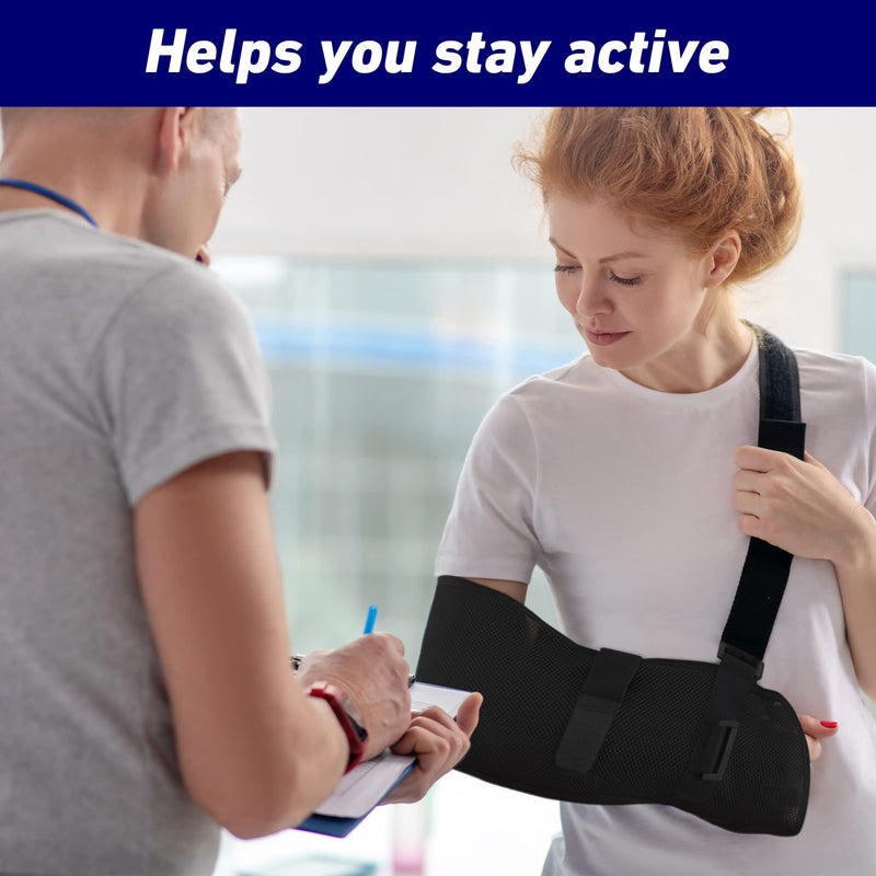 Neo-G Arm Sling, Airflow Breathable - Lightweight Shoulder Sling Helps Support and Elevate Arm, Injury Recovery, Pre/Post Surgery - Adjustable Straps - Class 1 Medical Device