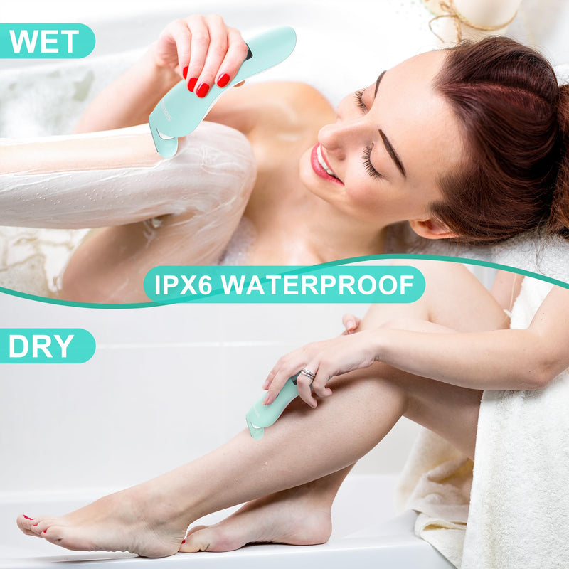 [Australia] - Solimpia Shaver Women's Electric Shaver for Body Leg Arms Armpits Bikini Zone Lady Shaver Wireless Wet Dry Shaver Bikini Trimmer for Women Rechargeable 