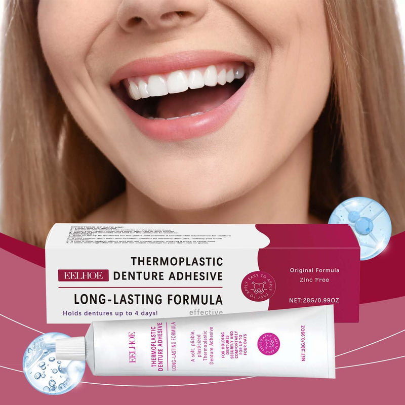 [Australia] - Denture Adhesive Cream, Denture Adhesive, Thermoplastic Denture Glue, Safe Thermoplastic Denture Glue, Long Lasting Dental Glue, Comfortable, Reusable 