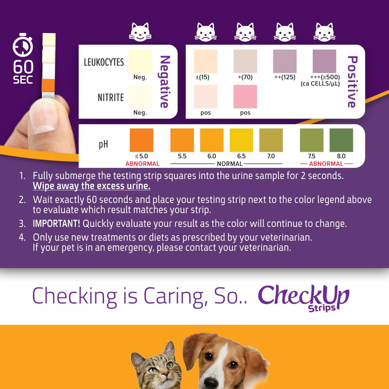 CheckUp Dog P-Pole Sample & Test UTI Bundle - P-Pole Telescopic Pole, Cup, Pipette and Vial for Dog Urine Collection with CheckUp pH, Leukocytes, and Nitrite Levels Testing Strips x 50