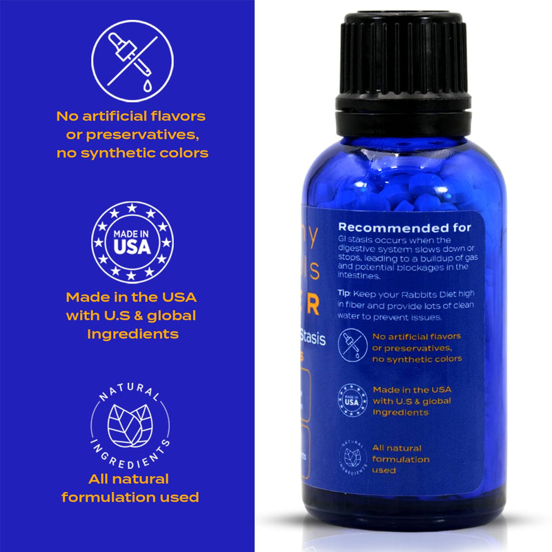 Healthy Animals 4Ever All-Natural Rabbit Gastrointestinal Stasis Treatment | Effective Homeopathic Support for GI Stasis - Promotes Healthy Digestion Rabbit Digestive Health Tablets | 300 Count - PawsPlanet Australia