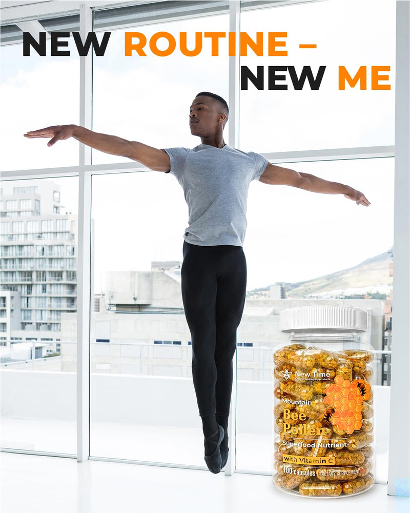 [Australia] - Bee Pollen Capsules ‚Äì Organic Supplement for Pregnancy Support, Energy, Vitality, Wellness, Rich in Vitamins, Immune & Nutrient Boost, Premium for Men & Women, 100% Pure & Natural for Breast Growth 60 Count (Pack of 1) 