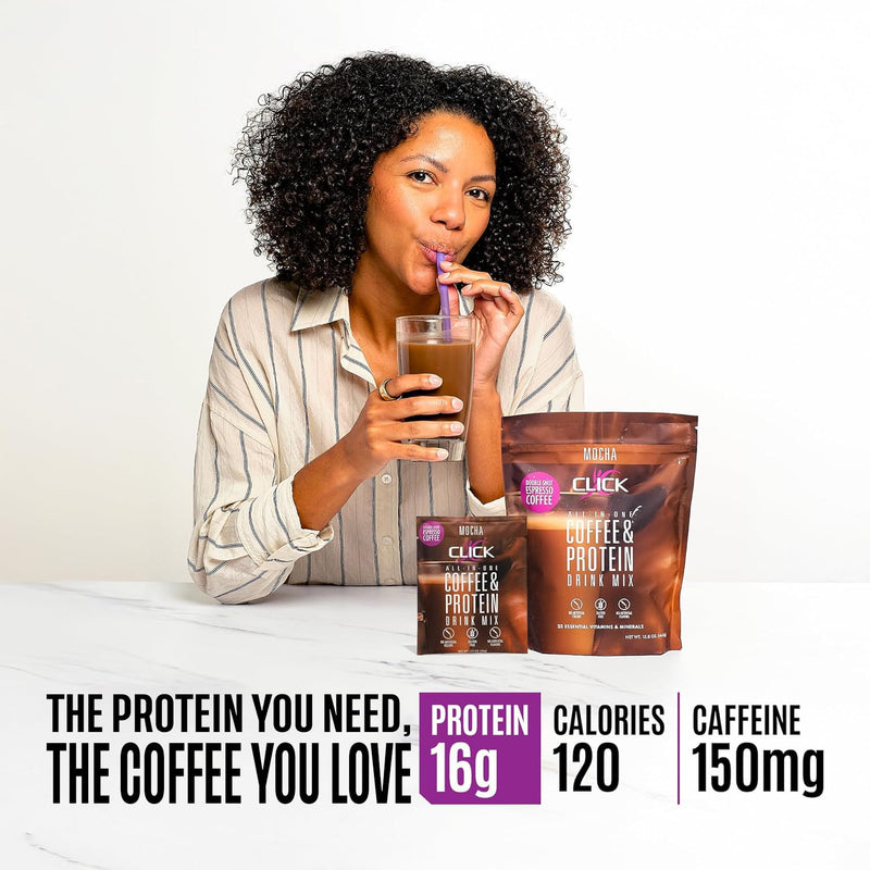 Mocha - Protein Coffee Drink - Double Shot Espresso, Hot and Cold - 15.8 oz | All-in-one protein and coffee meal replacement, 23 essential vitamins, Great hot or cold, Double shot espresso flavor, Potent Mocha 15.8 Ounce (Pack of 1)