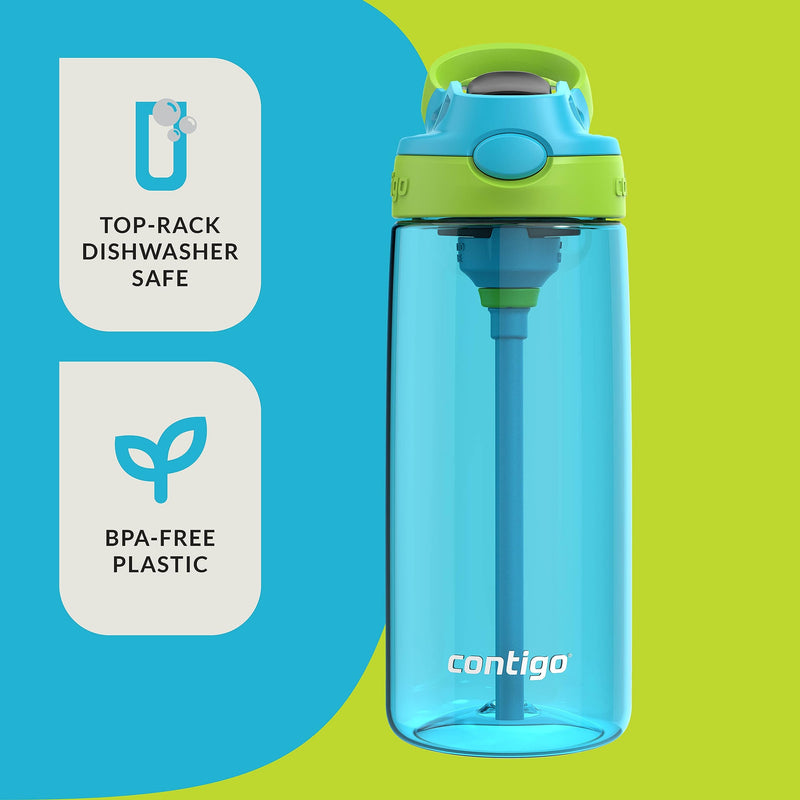 [Australia] - Contigo Aubrey Leak-Proof Spill-Proof Water Bottle, 20oz. 2 Pack, Blue Rasperry/Cool lime & Blueberry/Juniper Blue Raspberry/Cool Lime & Blueberry/Juniper 20 oz 