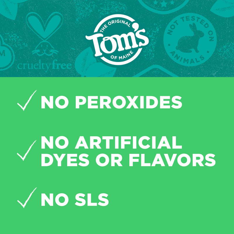 Tom's of Maine Whiten Plus Deep Clean Whitening Toothpaste, Mint, 3Pk, 4 oz | Spearmint, Natural Toothpaste with Fluoride, Removes 95% of Stains, Enamel Safe Formula, Whitens Without Causing Sensitivity 4 Ounce (Pack of 3)