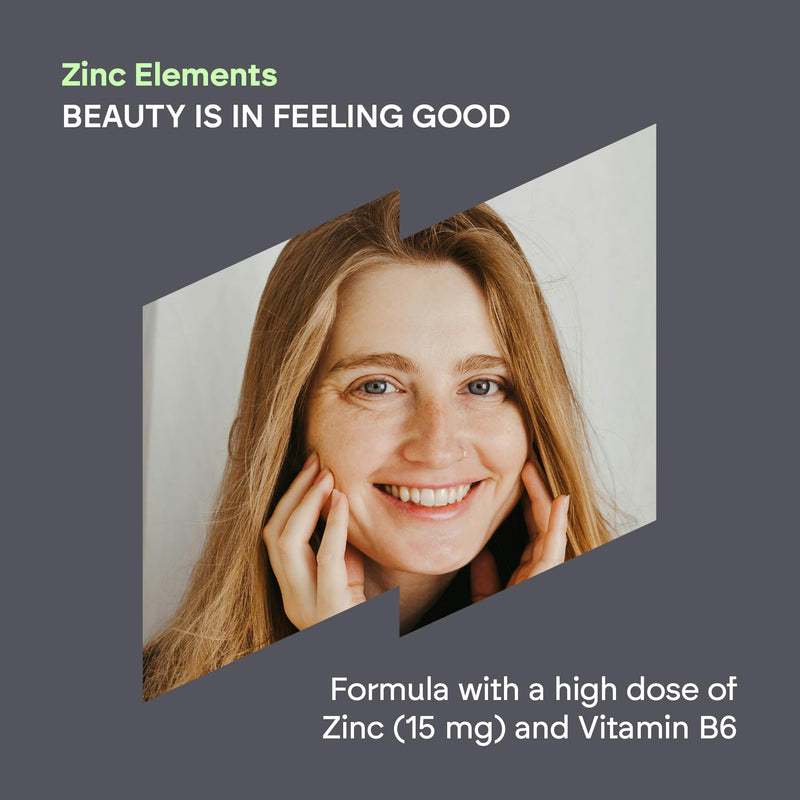 Zinc Supplements with Zinc Citrate and Vitamin B6 for Women and Men - 120 Vegan Capsules Nutralie